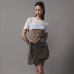 NWT Zara Plaid Mini Skirt Medium